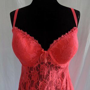 Precious Peach Sexy Size L Women's Babydoll Slip Lingerie